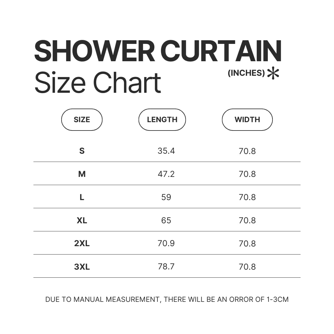 Shower Curtain Size Chart - Sea Of Thieves Merch