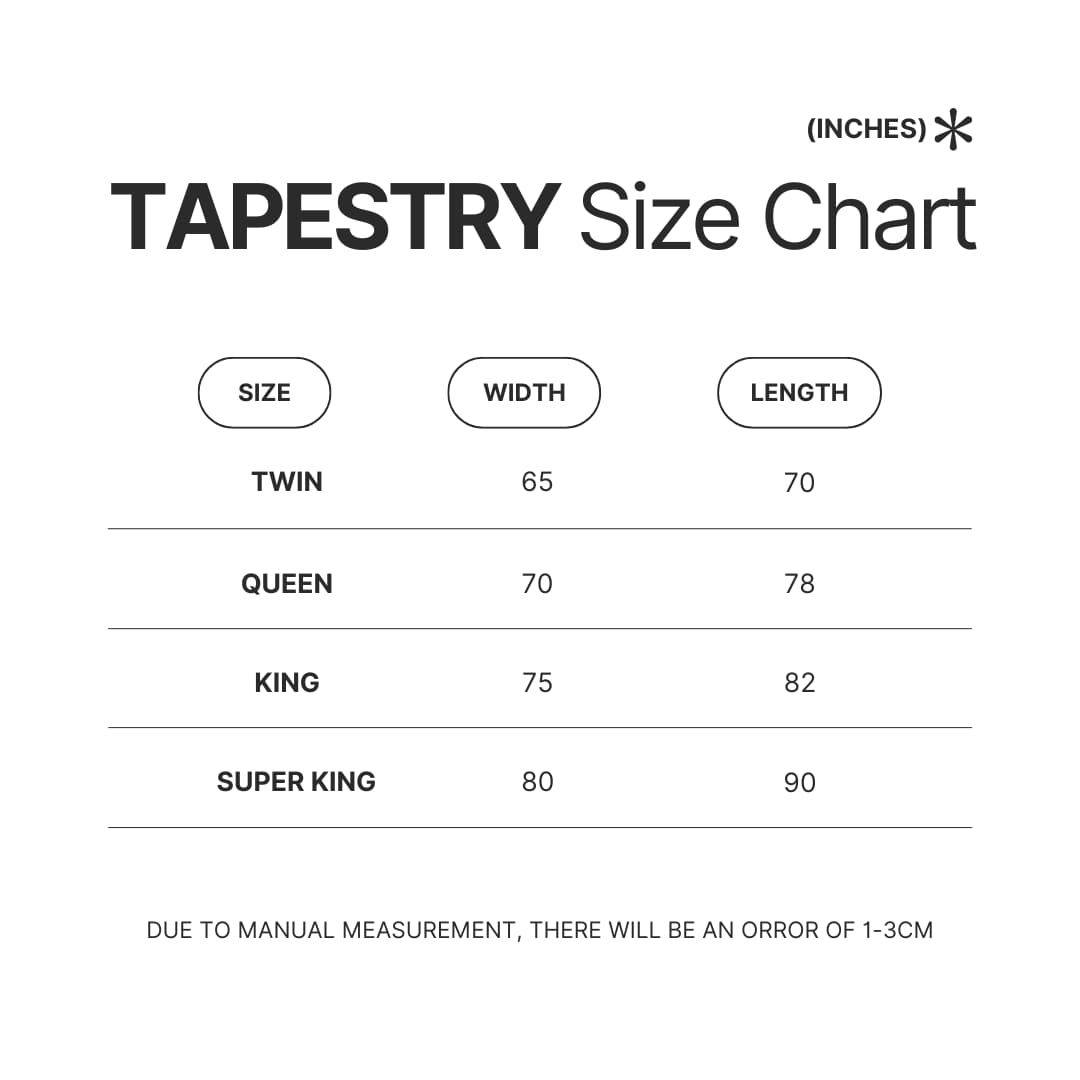 Tapestry Size Chart - Sea Of Thieves Merch